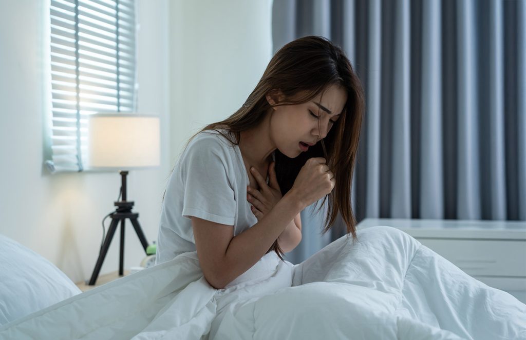 Síntomas de atragantamiento.